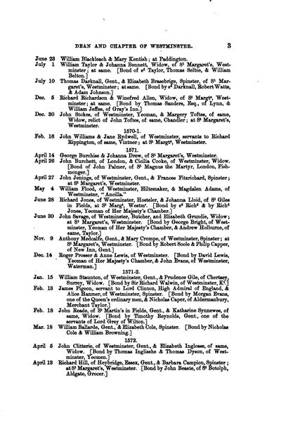 Allegations for Marriage Licences Issued by the Dean and Chapter of Westminster 1558 to 1699 - Page 3